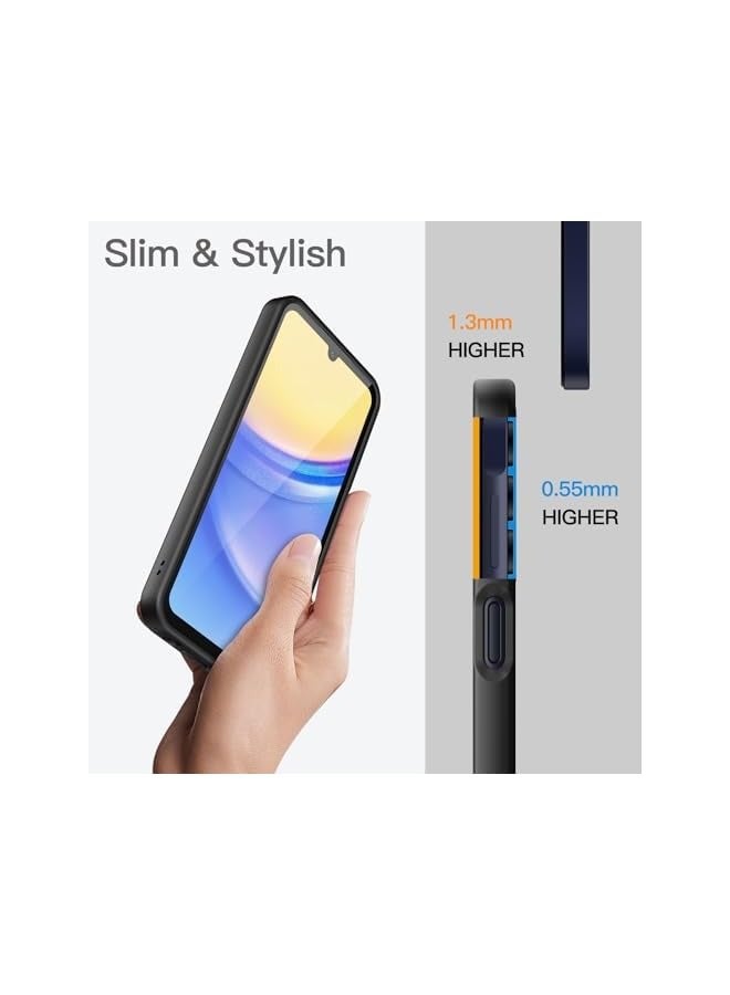 جي تيك حافظة JETech رفيعة لهاتف Galaxy A15 5G / 4G مقاس 6.5 بوصة، غطاء هاتف واقٍ رفيع ناعم من مادة TPU مع لمسة نهائية غير لامعة، مقاوم للصدمات (أسود) - Image 3