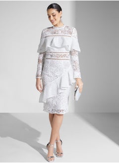 True Decadence Ruffle Lace Dress  - Image 1