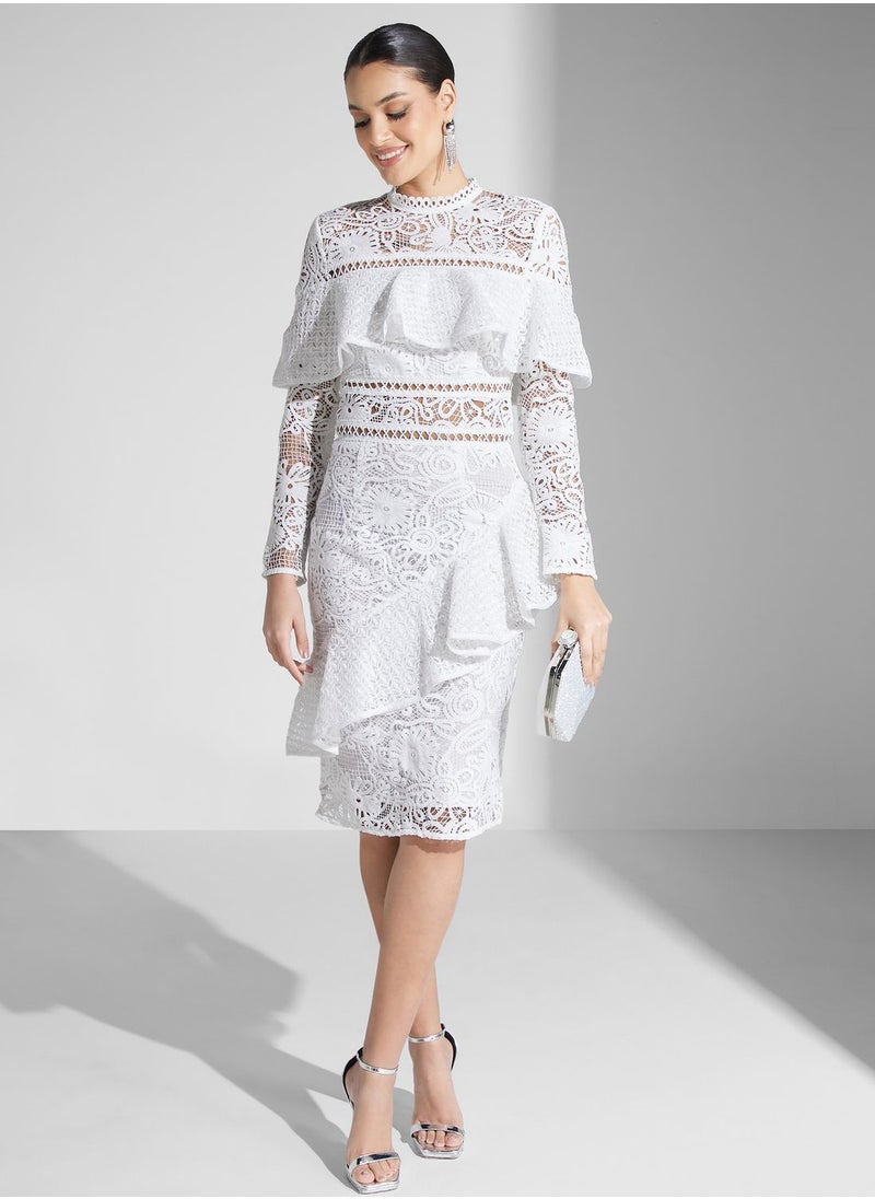 True Decadence - Ruffle Lace Dress - Image 1