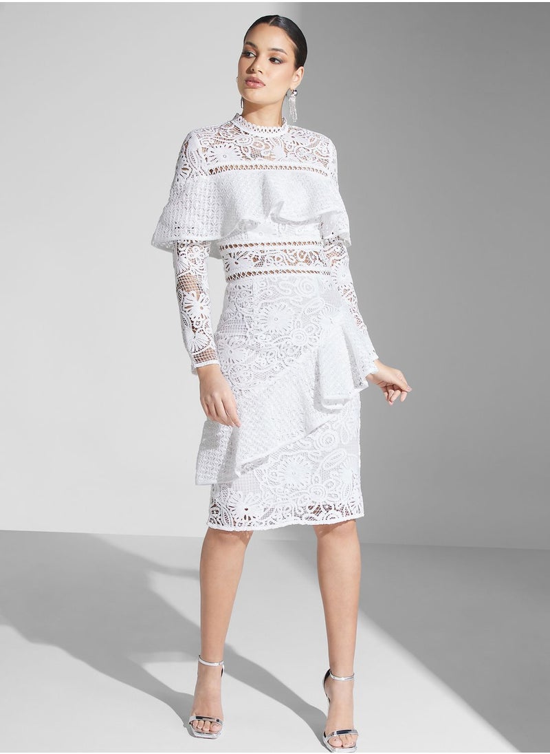 True Decadence - Ruffle Lace Dress - Image 1