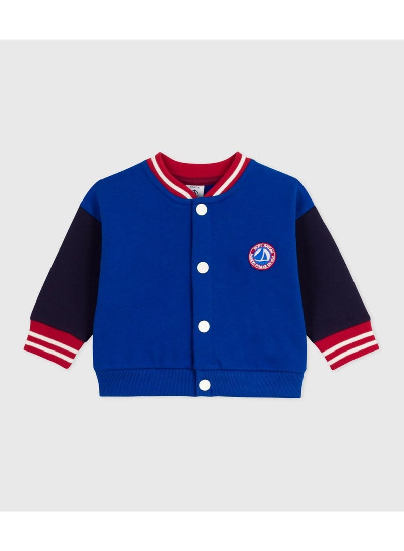 Petit Bateau Babies' varsity-style cotton jacket in two colours - Image 1