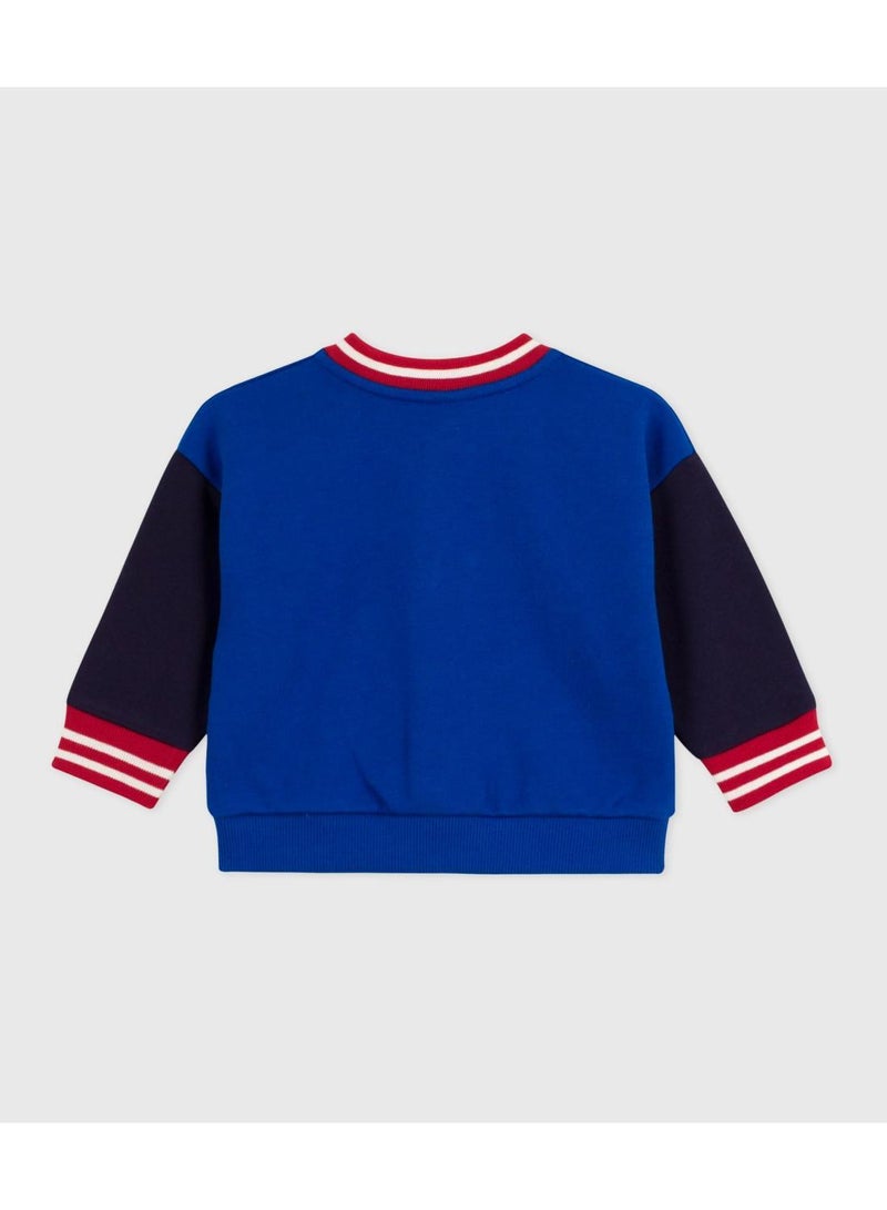 Petit Bateau Babies' varsity-style cotton jacket in two colours - Image 3