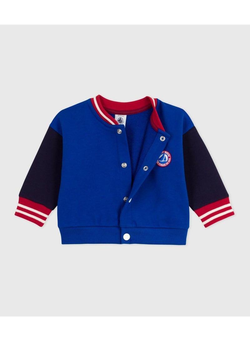 Petit Bateau Babies' varsity-style cotton jacket in two colours - Image 2