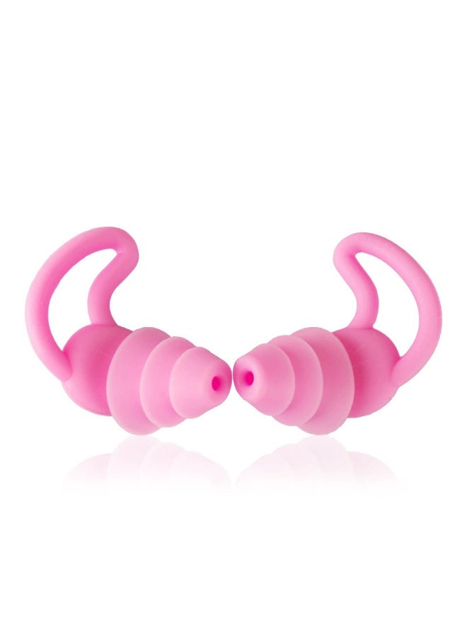 Generic - Shark Fin Soundproof Earplugs Anti-Noise Silicone Earplugs Industrial Noise Reduction Silent Sleep Earplugs Waterproof Swimming Earplugs-Color:Pink 1 Pair (transparent Box) - Image 1