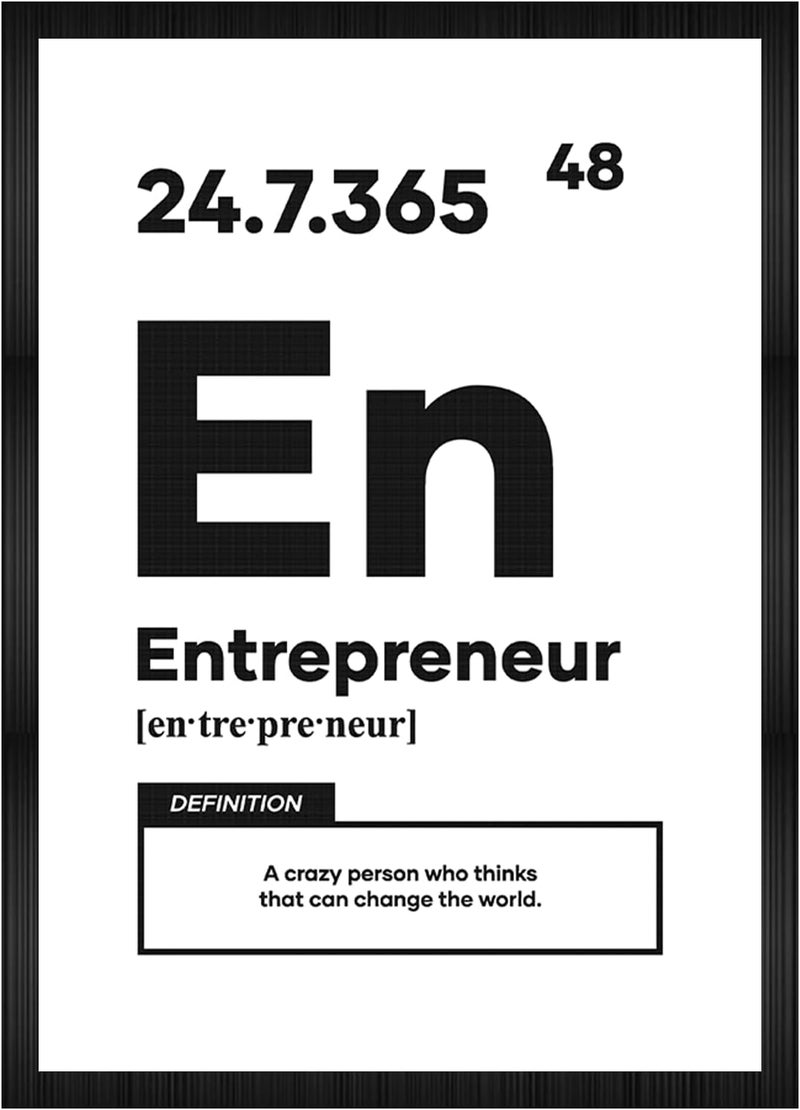 CodersParadise - Entrepreneur Motivational Quote Wall Poster Frame | 8x12 inch (A4 Size) | Hanging Wall Artwork Frames For Home Bedroom, Living Room and Walls Aesthetics | Framed Artworks - Image 1
