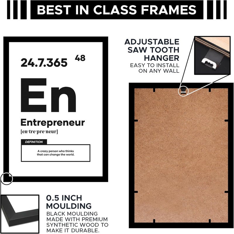 CodersParadise - Entrepreneur Motivational Quote Wall Poster Frame | 8x12 inch (A4 Size) | Hanging Wall Artwork Frames For Home Bedroom, Living Room and Walls Aesthetics | Framed Artworks - Image 3