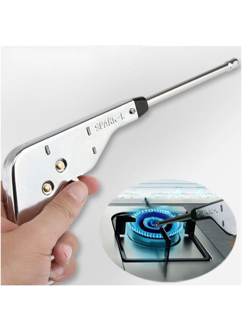 Three Secondz Three Secondz Stainless Steel Electronic Kitchen Gas Stove Cooker Lighter for Kitchen Safe Lighter LengthLong Lasting Lighter Pack of 2  - Image 1