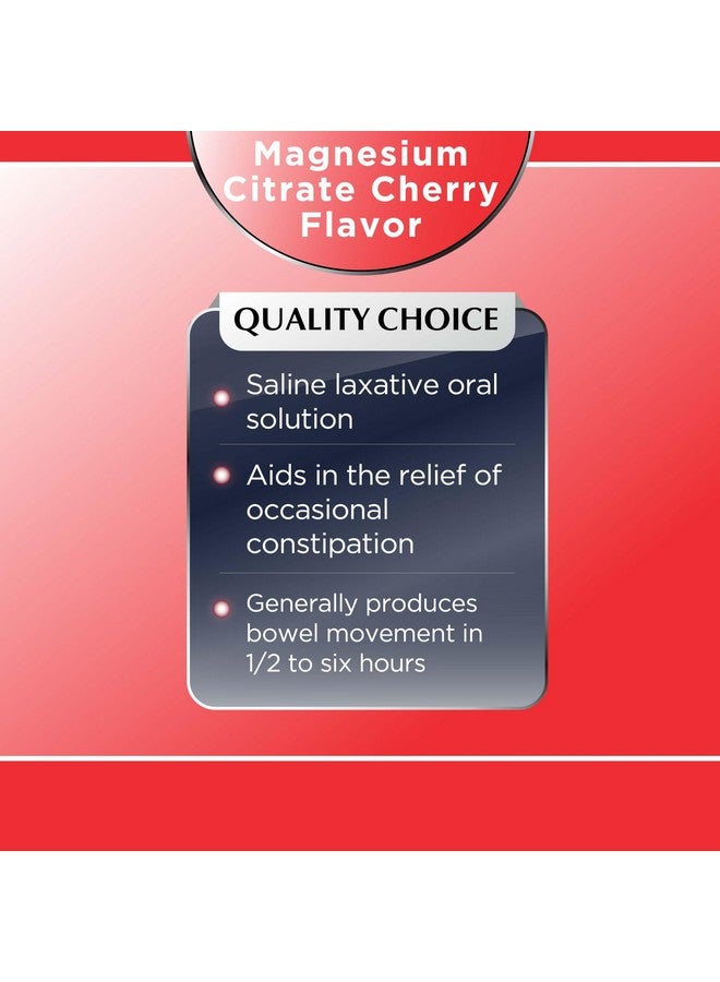 Quality Choice Quality Choice Magnesium Citrate Oral Solution, 10oz - Saline Laxative, Supplement for Occasional Constipation Relief, Mag Citrate is a Gentle and Effective Laxative for Regularity (1, Cherry) - Image 3