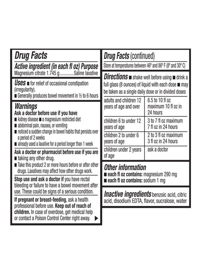 Quality Choice Quality Choice Magnesium Citrate Oral Solution, 10oz - Saline Laxative, Supplement for Occasional Constipation Relief, Mag Citrate is a Gentle and Effective Laxative for Regularity (1, Cherry) - Image 5