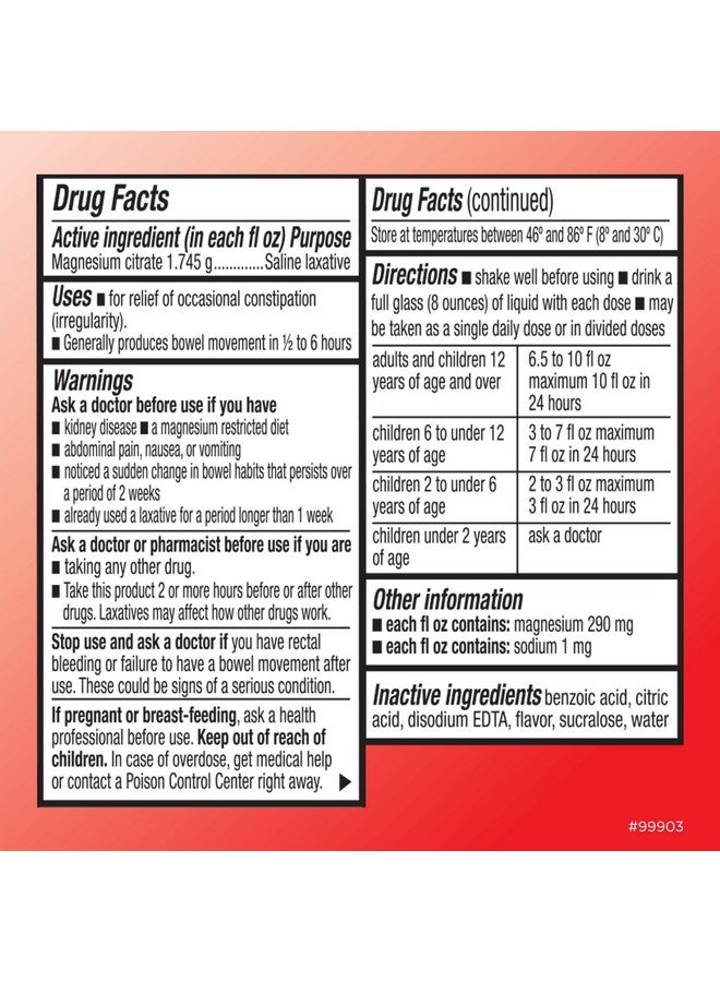 Quality Choice Quality Choice Magnesium Citrate Oral Solution, 10oz - Saline Laxative, Supplement for Occasional Constipation Relief, Mag Citrate is a Gentle and Effective Laxative for Regularity (1, Cherry) - Image 4