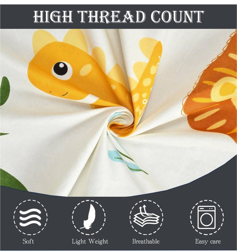 Filymore Cute Lion Double Bed Sheet for Queen Size Bed with 2 Pillow Covers for Kids Bedroom 240 TC Made with Pure Microfiber, Color Blue and Yellow (90x90 inches) - Image 5
