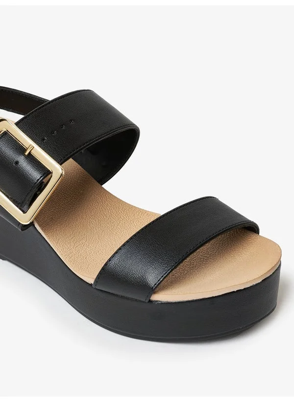Beira Rio Black Wedge Sandals for Women – Stylish Wedge Heel Sandals for Girls & Daily Wear for Women | Best Price UAE