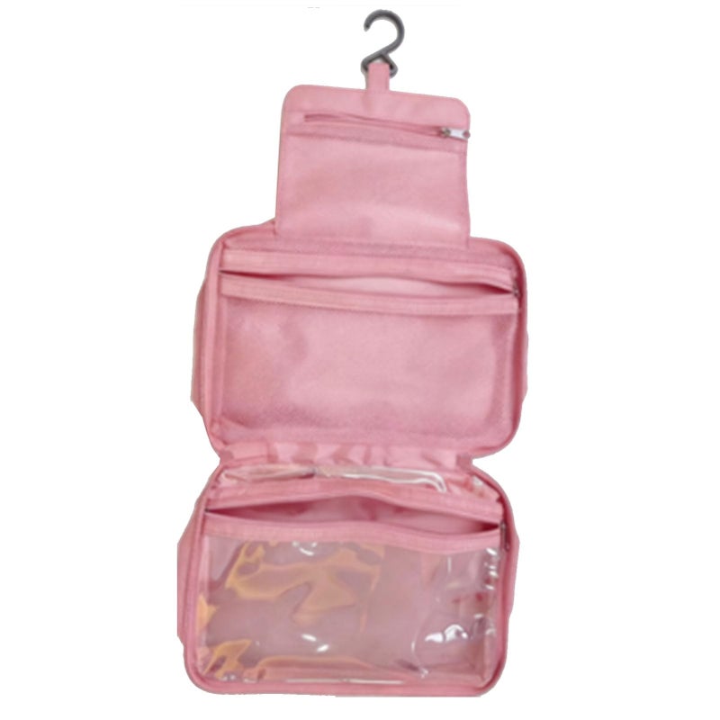 Foldable Hanging Travel Toiletry Bag Oxford Fabric Cosmetic Organizer For Women Men - Image 2