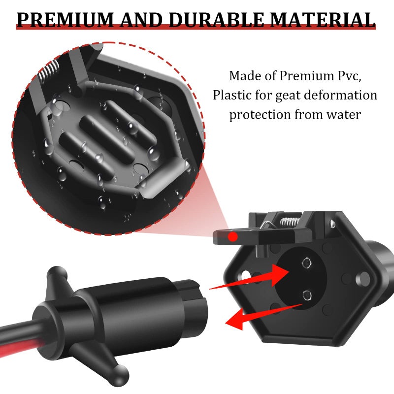 Moestoont Trolling Motor Plug, Trolling Motor Plug and Receptacle 12v Compatible With Minn Kota Marine Boat, Male & Female Trolling Motor Connector, Waterproof Trolling Motor Quick Connect, Quick Connect Electr - Image 2