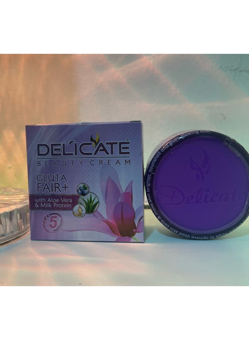 Delicate beauty cream gluta fair + with aloe vera & milk protein