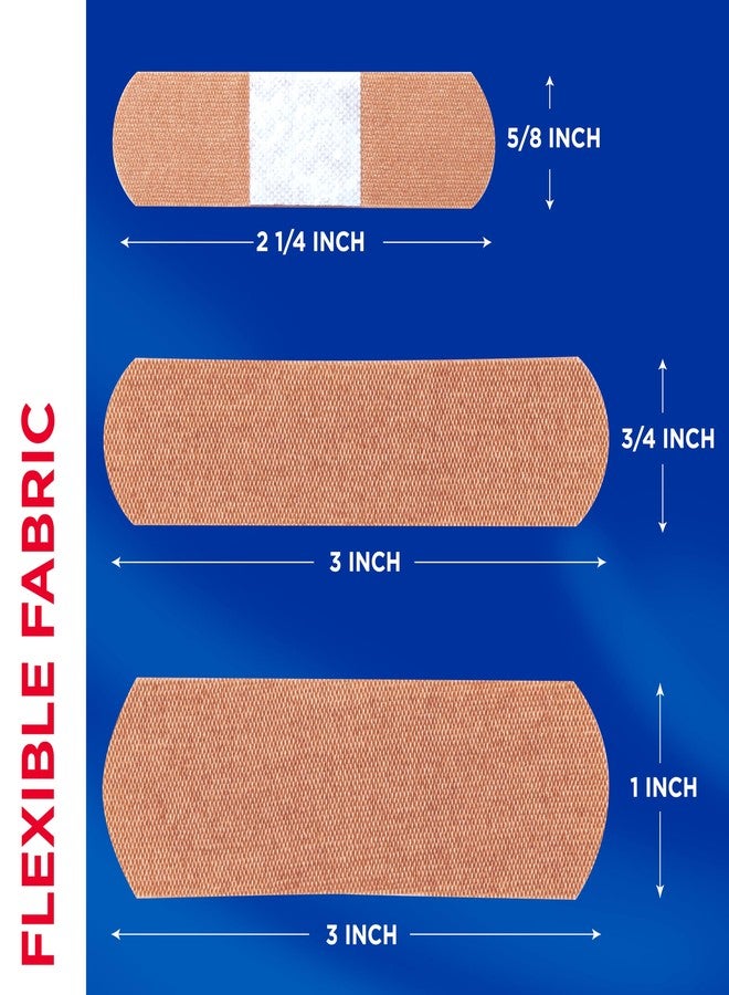 BAND-AID Brand Flexible Fabric Adhesive Bandages, Comfortable Sterile Protection & Wound Care for Minor Cuts, Scrapes & Burns, First Aid Kit Essential, Non-Stick Hurt-Free Pad, Assorted Sizes, 100 Ct - Image 5