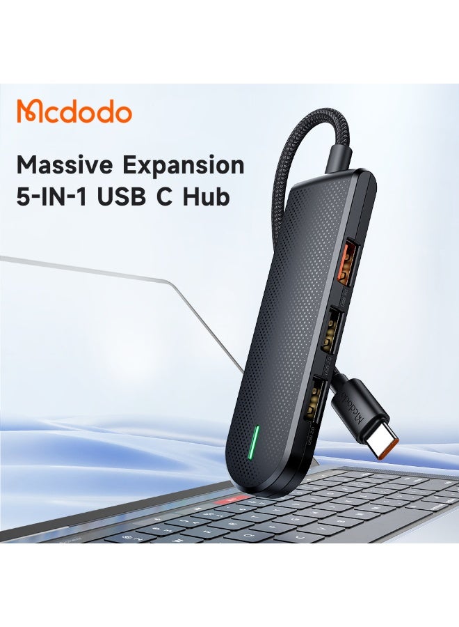 Mcdodo HU-1430 TYPE C HUB Converter OTG 5in1 USB 3.0 TF Card Reader - Image 1