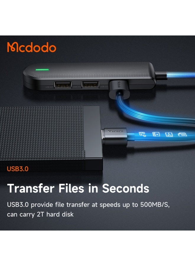 Mcdodo HU-1430 TYPE C HUB Converter OTG 5in1 USB 3.0 TF Card Reader - Image 3