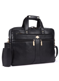 LAVERI LEATHER LAVERI Laptop Bag for Men - Leather Messenger Bag for Office - Fits up to 15 Inch Laptop - Shoulder Bag with Multiple Compartments - Executive Leather Bag for Work/Travel/Casual  - 2816  - Image 1