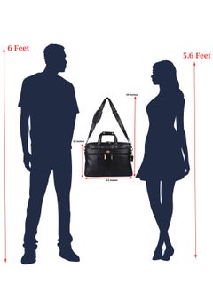 LAVERI LEATHER LAVERI Laptop Bag for Men - Leather Messenger Bag for Office - Fits up to 15 Inch Laptop - Shoulder Bag with Multiple Compartments - Executive Leather Bag for Work/Travel/Casual  - 2816  - Image 4