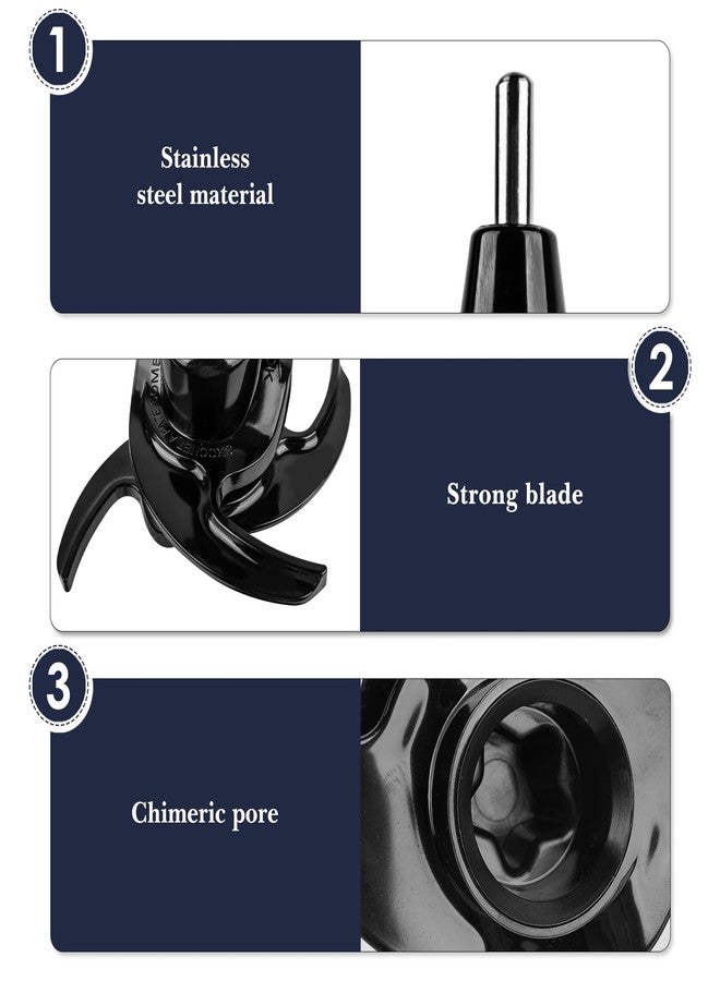 Linkidea Cross Blade Replacement, Compatible with Ninja BN601, BL770, BN801, 64oz Food Processor Parts & Accessories (Black) - Image 4