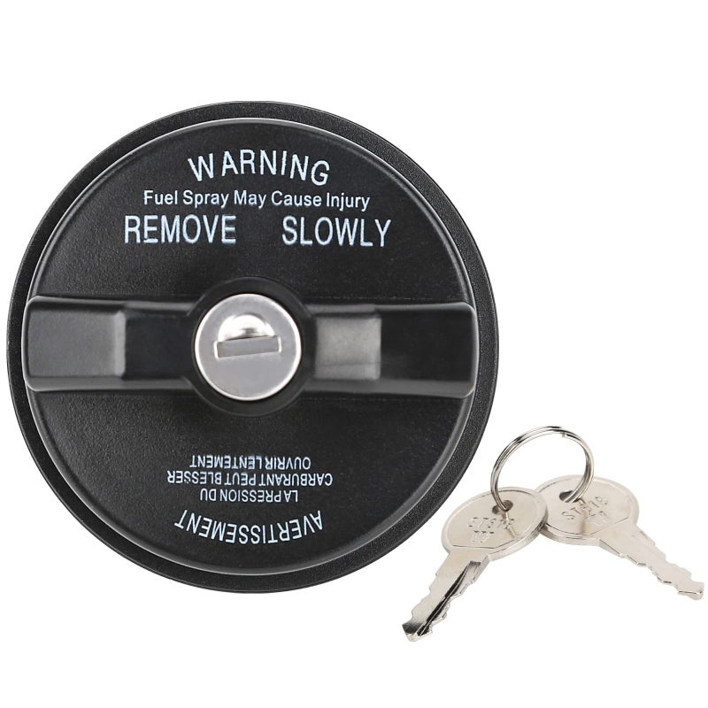 ZONFANT Locking Gas Cap, Gas Lock Fuel Cap with Keys Compatible with Chrysler Chevrolet Fiat Ford Infiniti Jeep Mitsubishi Ram, Replace # 05278655AB, 5278655AB