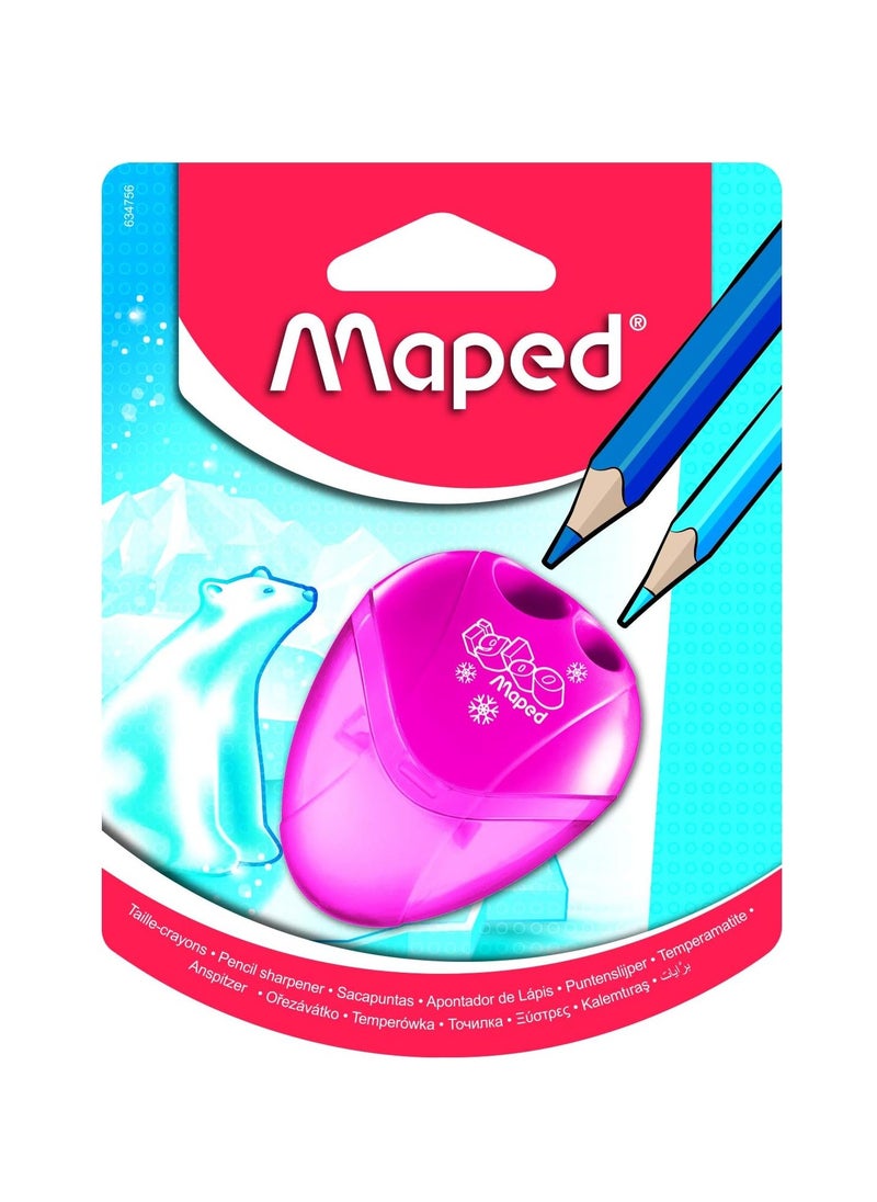 Maped Igloo Double Hole Sharpener Assorted Colours  - Image 2