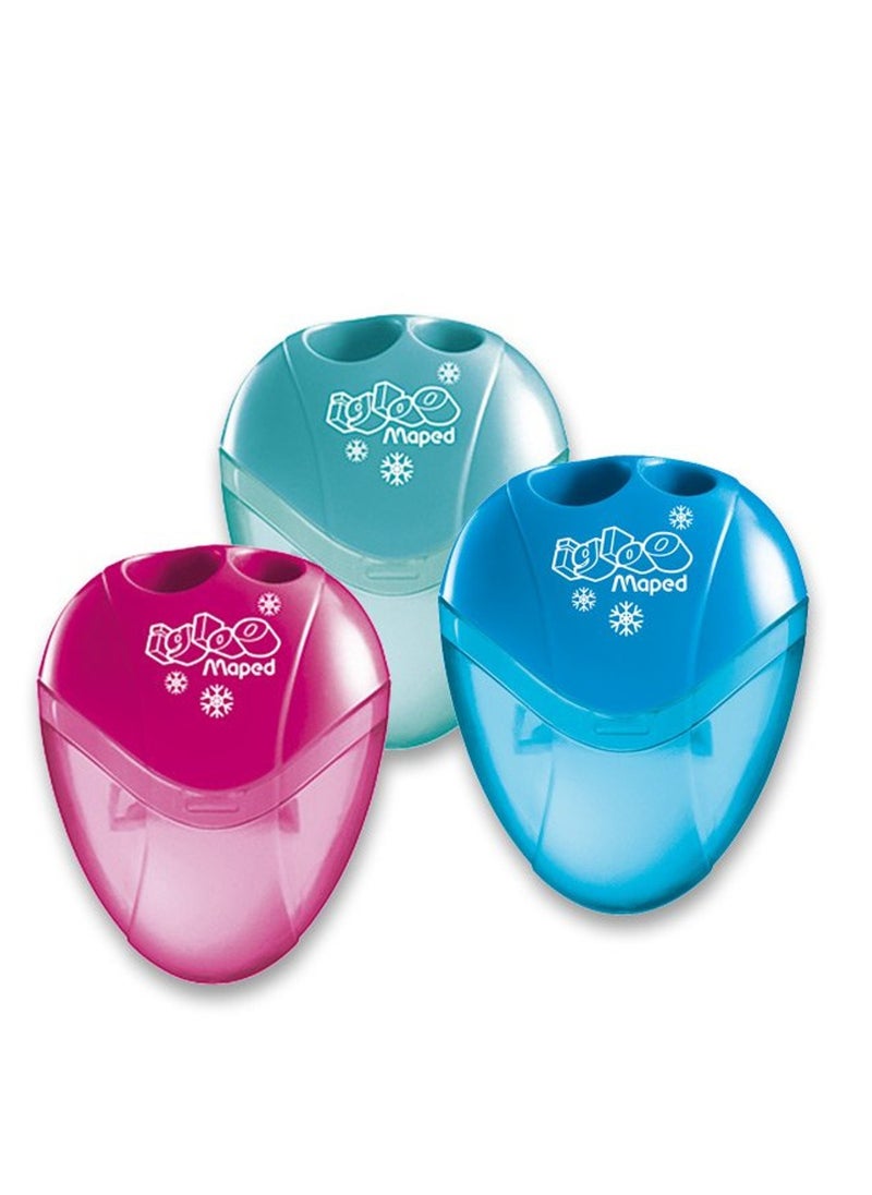 Maped Igloo Double Hole Sharpener Assorted Colours  - Image 4