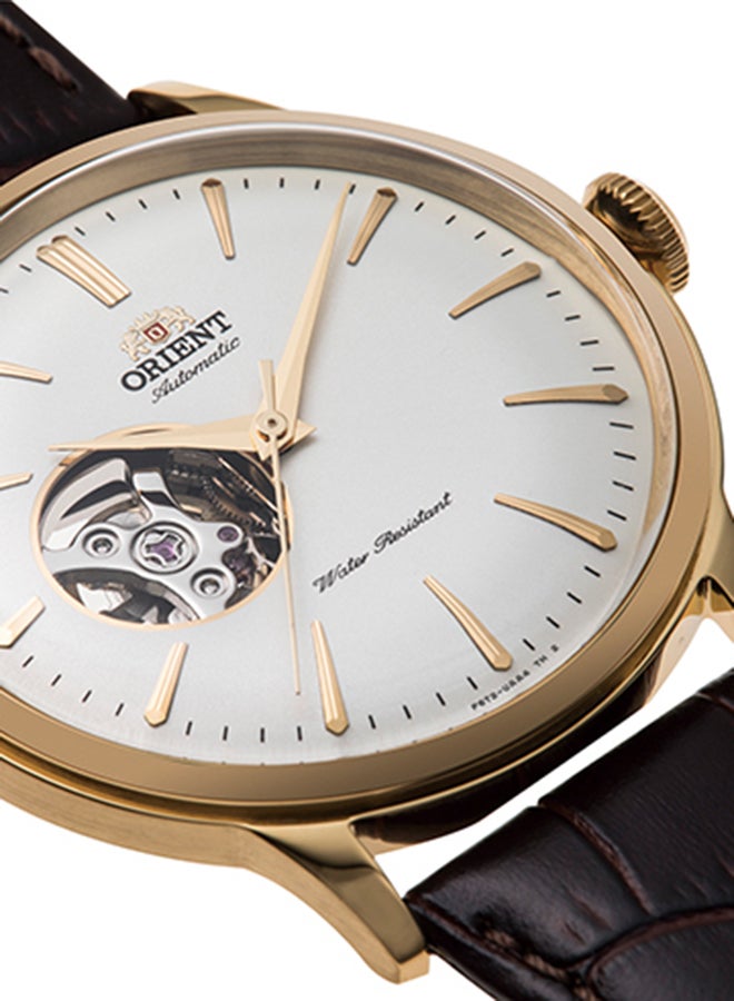ORIENT Men Men's Automatic Skeleton Leather Strap Watch RA-AG0003S - Image 2