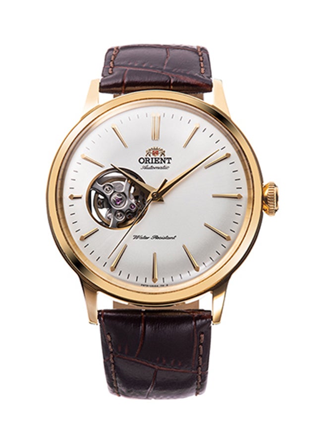 ORIENT Men Men's Automatic Skeleton Leather Strap Watch RA-AG0003S - Image 3