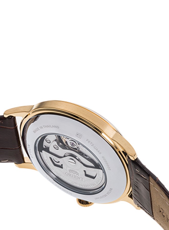 ORIENT Men Men's Automatic Skeleton Leather Strap Watch RA-AG0003S - Image 4