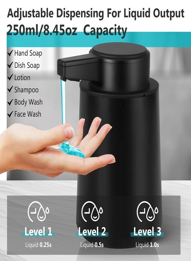 Phneems Automatic Soap Dispenser Liquid for Bathroom: 9 OZ Touchless Plastic Black 3-Level Adjustable Modern Auto Soap Dispenser for Kitchen - Hand Dish Lotion Home Countertop Kids Family - Image 5
