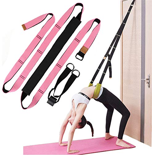 Xemz Back Bend Assist Trainer - Improve Back and Waist Flexibility, Door Flexibility Stretching Strap, Home Equipment for Ballet, Dance, Yoga, Gymnastics, Cheerleading, Splits (Light Pink) - Image 1