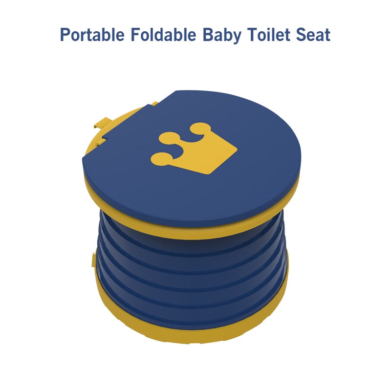Foldable Baby Toilet: BPA-Free PP Material, Spine-Protective Design - Compact Portable Stool for Toddler Emergency Use, Outdoor Trips, Home Health Protection - Image 2