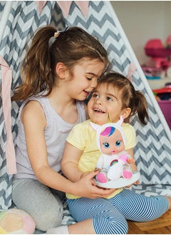 GROIC 8 Inch Cute Cry Baby Doll Dreamy Interactive Realistic 3D Simulation Baby Doll, Normal, Drink and Cry Little Dolls with 4 Emotions Baby Sounds  - Image 5