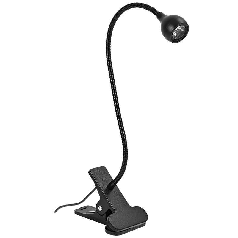 USB Gooseneck Nail Lamp Adjustable Clip On For Gel Curing Black - Image 4