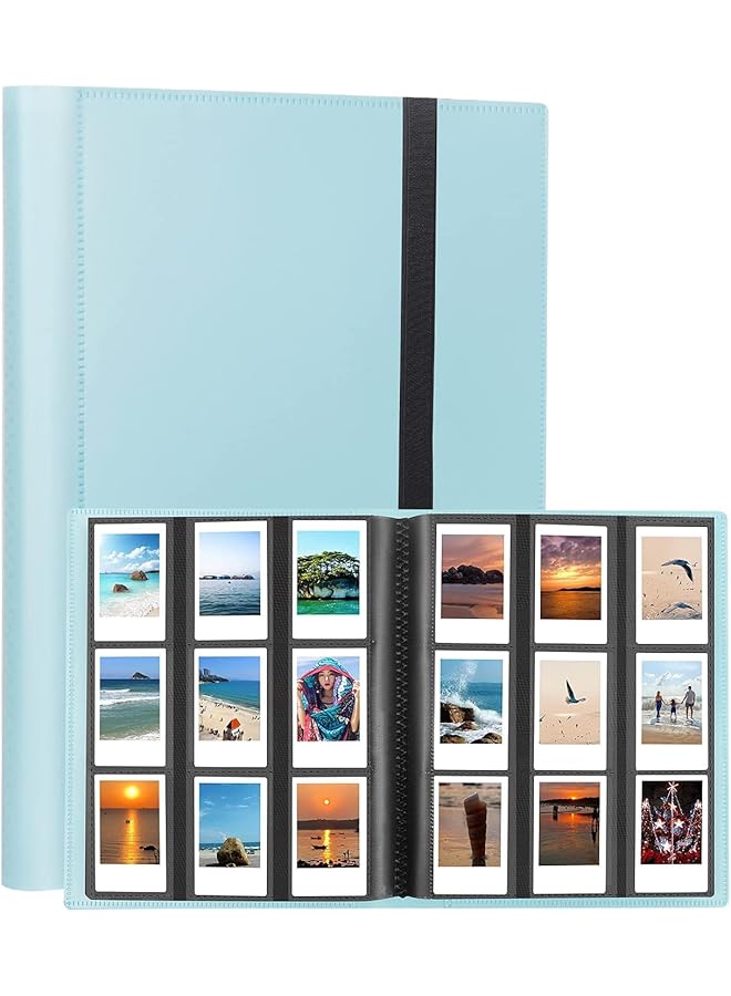 The Bros 432 Pockets Photo Album for Fujifilm Instax Mini Camera, for Polaroid Camera, for Fujifilm Instax Mini 11 90 70 9 8+ 8 LiPlay Instant Camera, for Polaroid Snap SnapTouch PIC-300 Z2300 Camera (Blue) - Image 1