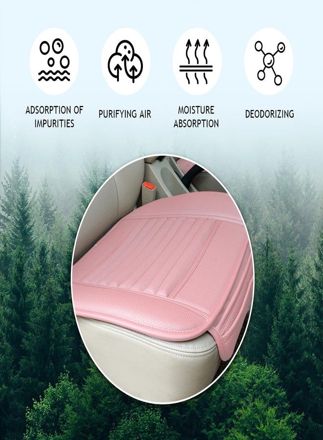Sylvil Car Seat Bottom Cover, Semi-Wrap Non-Slip Leather Car Seat Cover, Comfortable Breathable Auto Front Seat Bottom Cushion with Pocket, Universal Interior Car Accessories (Pink) - Image 5