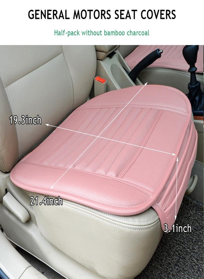 Sylvil Car Seat Bottom Cover, Semi-Wrap Non-Slip Leather Car Seat Cover, Comfortable Breathable Auto Front Seat Bottom Cushion with Pocket, Universal Interior Car Accessories (Pink) - Image 2