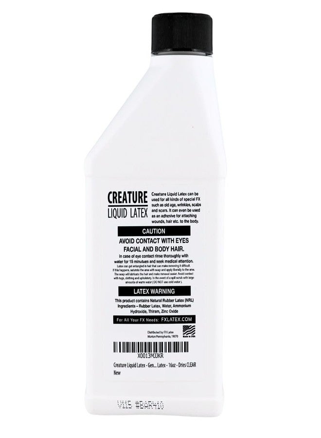 FX Latex 16oz - CLEAR - Creature Liquid Latex, General Purpose Professional Special Effects Liquid Latex - Image 4