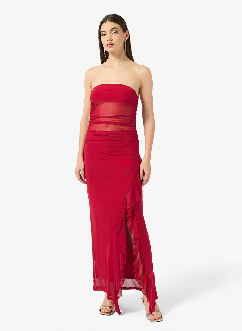Ella  Off Shoulder Dress With Slit for Women | Best Price UAE