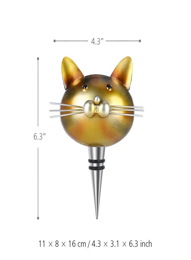 TOOARTS Cat Wine Bottle Stopper Metal Beverage Bottle Plugs Best Gift Accessories for Cat Lovers - Image 4