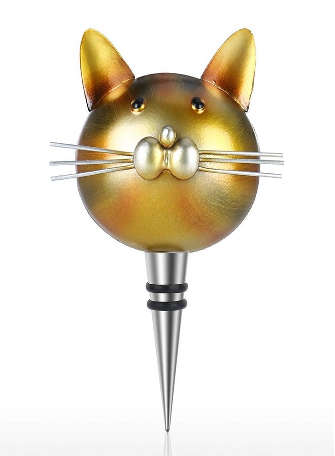 TOOARTS Cat Wine Bottle Stopper Metal Beverage Bottle Plugs Best Gift Accessories for Cat Lovers - Image 1