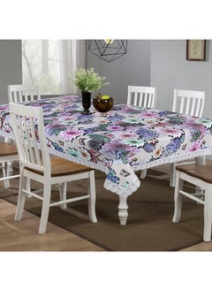 Kuber Industries Kuber Industries Polka Dots Print Dining Table Cover 6 Seater|Exclusive Table Cloth|Table Sheet for dining, Party, Events|Waterproof Table Protector|Indoor and Outdoor Use 90x60 (Multi)  - Image 1