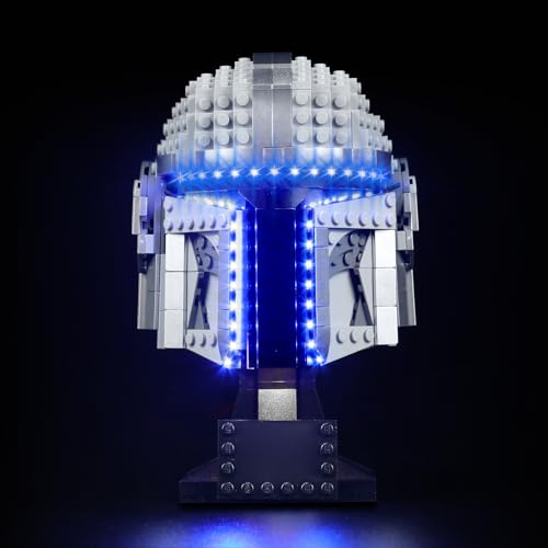 VONADO LED Light Kit Compatible with Lego The Mandalorian Helmet 75328 Lights Only No Models Creative Lighting Set Accessories Compatible with Lego 75328 Building Set - Image 1