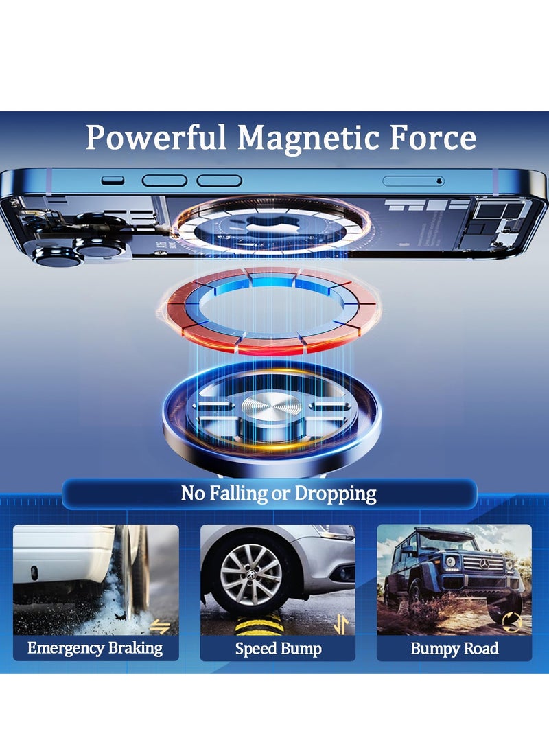 Magnetic Car Phone Mount - Powerful Air Vent Cell Phone Holder for Car, 360° Rotation Phone Holder for Magsafe iPhone & All Smartphones - Image 2