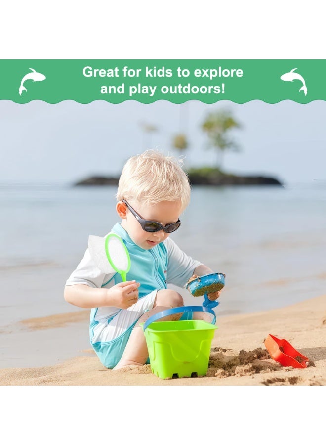 SUNSAR 4-piece fishing net, outdoor fishing net, plastic fishing net, early learning tool insect net, outdoor play equipment suitable for fishing, insect and butterfly catching - Image 5