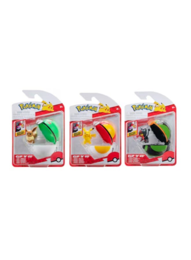 Pokemon Pokémon Clip ’N’ Go Battle Figure & Poké Ball Play Set (Style May Vary) - Image 1