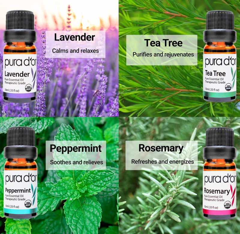 PURA D'OR Organic Sweet16 Essential Oils Set - 16x 10mL Wood Box Aromatherapy Gift Set - 100% Pure Therapeutic Grade for Relaxation and Wellness (Lavender, Rosemary, Turmeric, Ylang Ylang & More) - Image 2