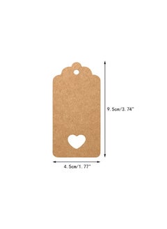 GNAFOTU Kraft Paper Gift Tags, 100PCS Brown Gift Tags for Christmas Crafts, 4.5x9.5cm Lovely Hollow Heart Wedding Favour Tags with String  - Image 3